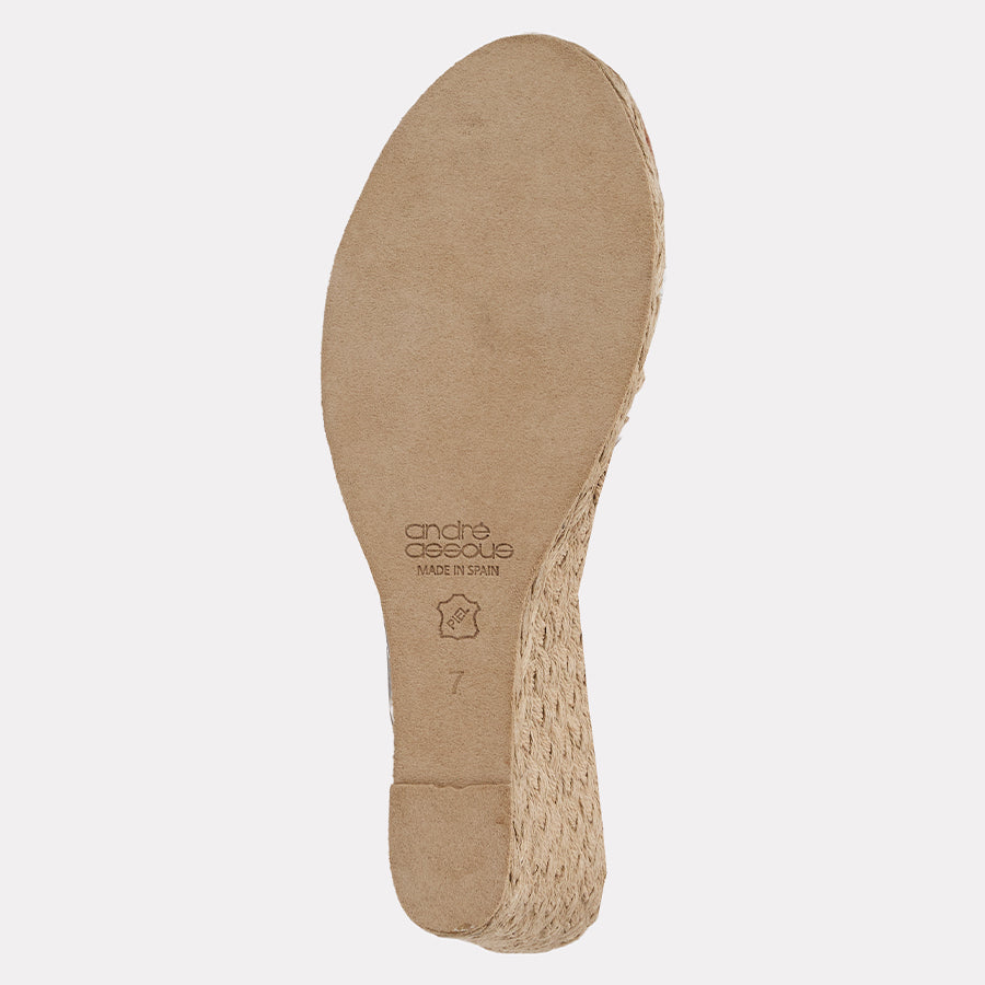 Allison Stretch Raffia Espadrille Wedge