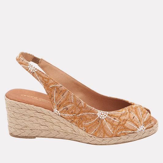 Audrey Cork Espadrille Wedge