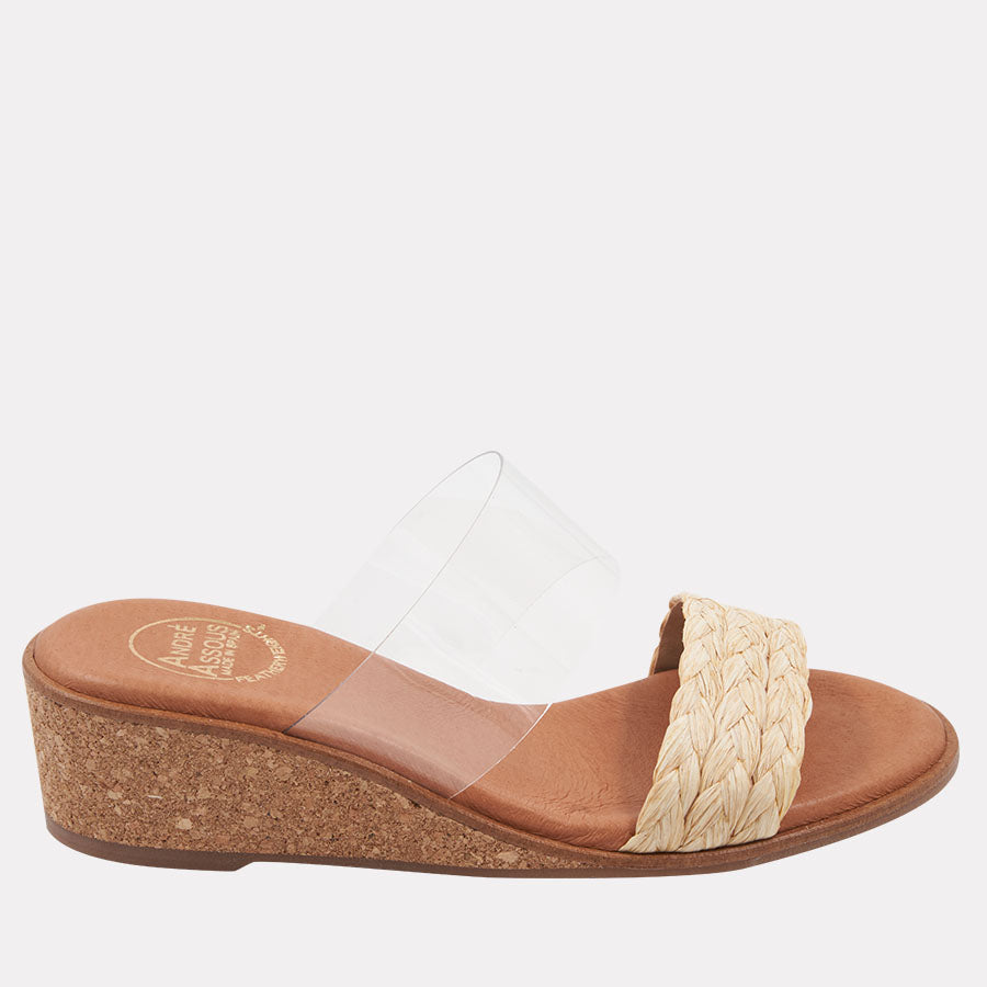 Slip on discount cork wedge sandals