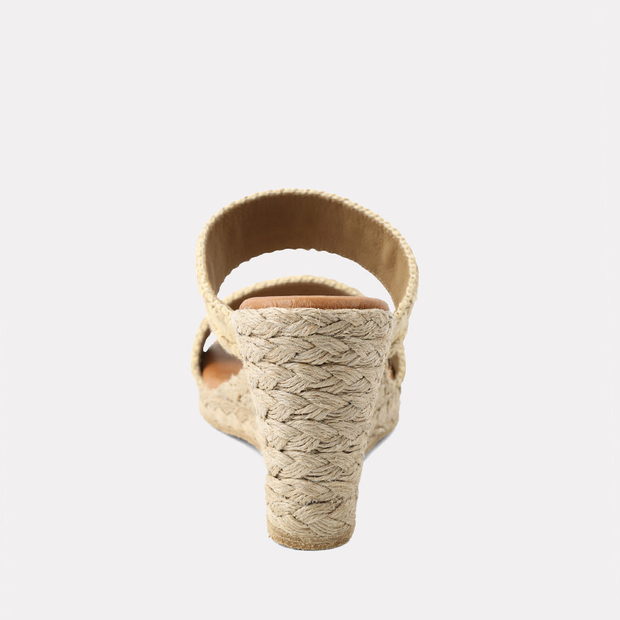 Nolita Stitched Raffia Espadrille Wedge