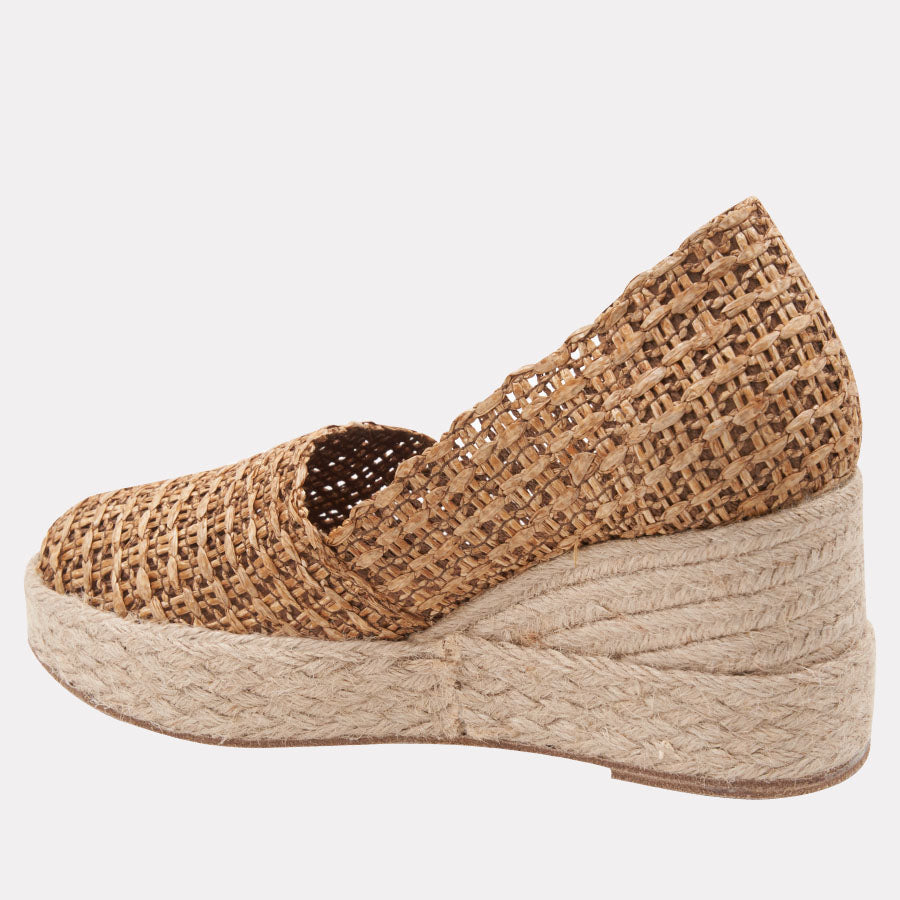 Patti Woven Raffia Espadrille Wedge
