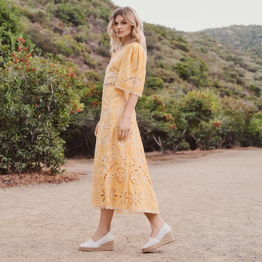 Patti Woven Raffia Espadrille Wedge