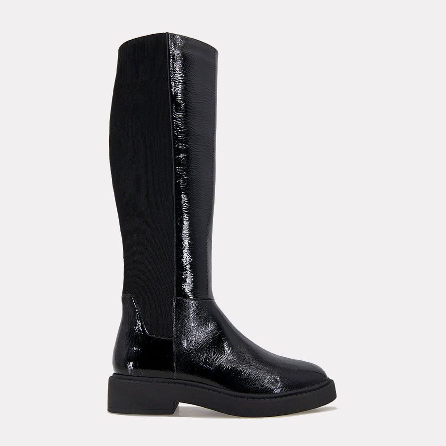 Tall patent leather boots Clearance