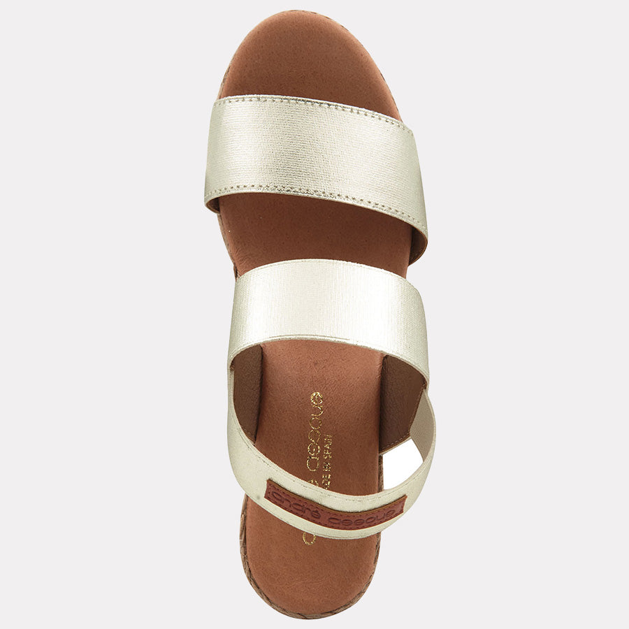 Made In Spain Summer-Ready Elastic Strap Espadrille Wedges