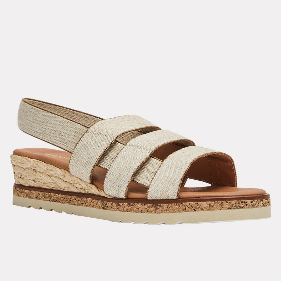 Noma Linen Espadrille Wedge