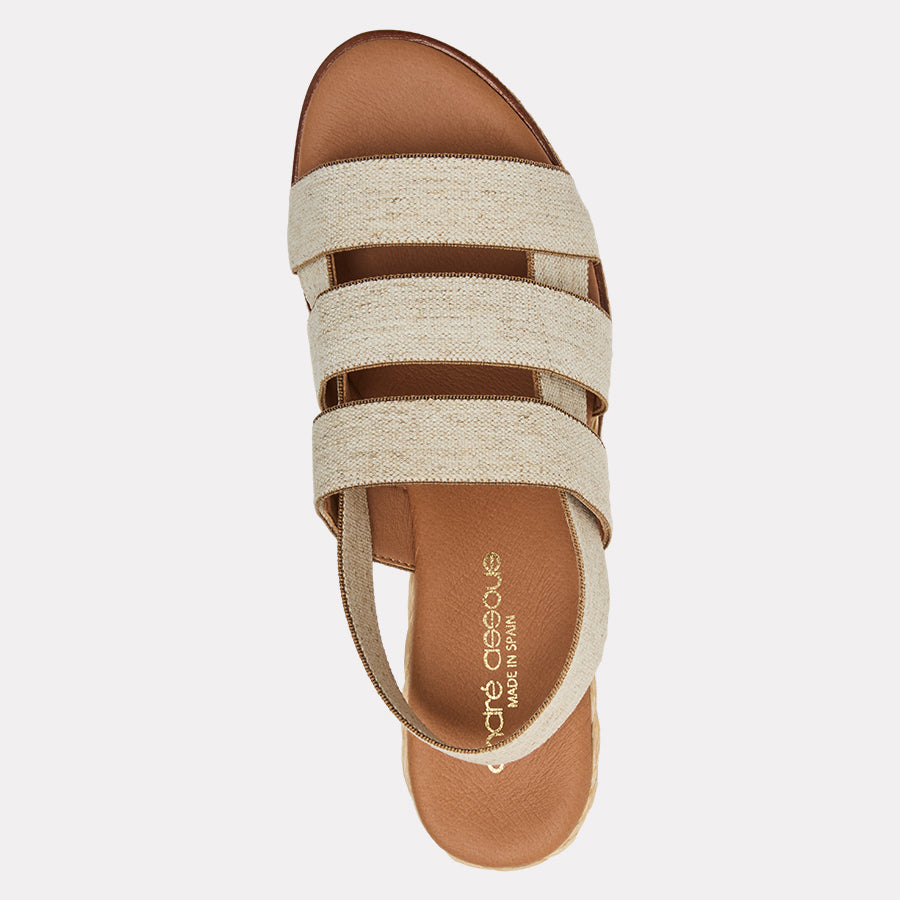 Noma Linen Espadrille Wedge