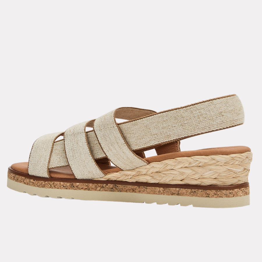 Noma Linen Espadrille Wedge