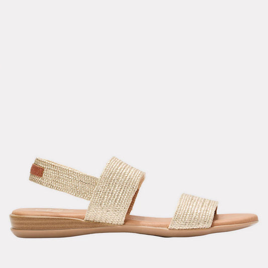 Nigella Metallic Stretch Raffia Featherweights™ Sandal