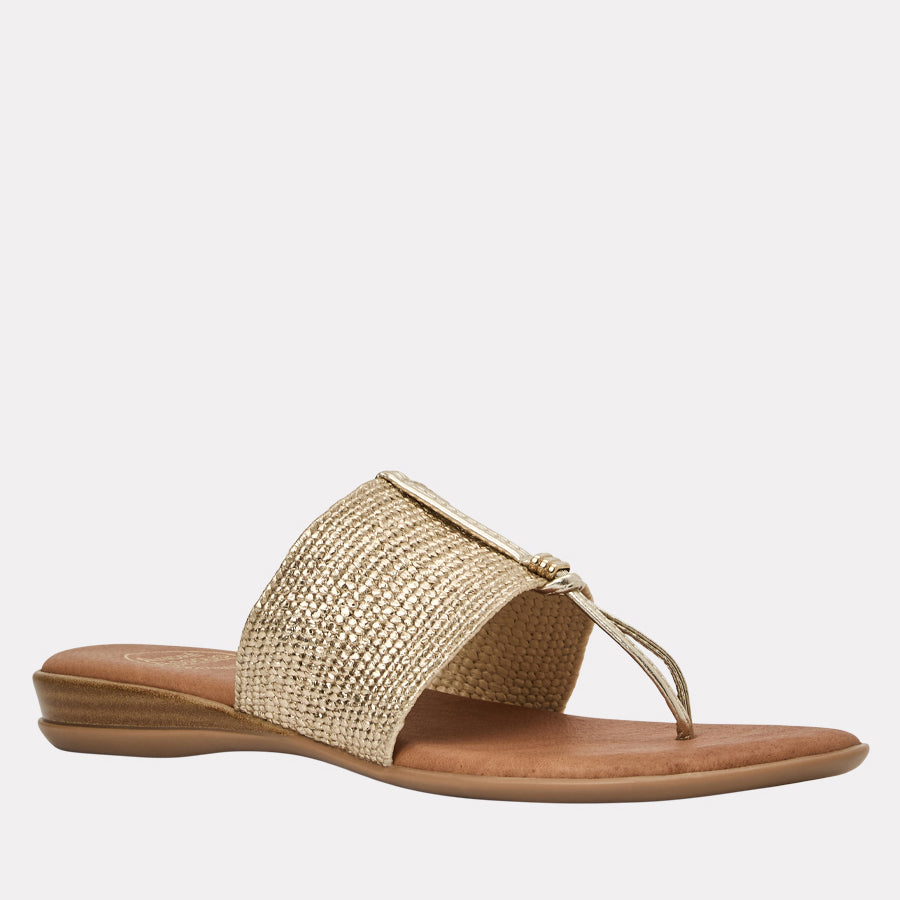 Nice Metallic Stretch Raffia Featherweights™ Sandal