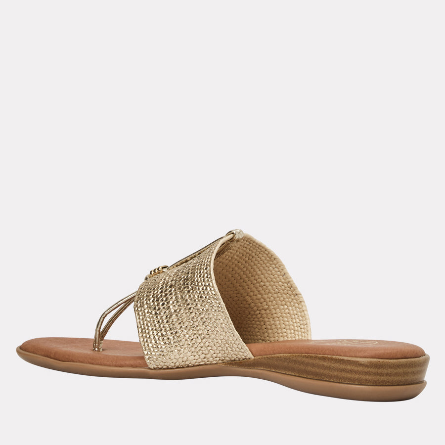 Nice Metallic Stretch Raffia Featherweights™ Sandal