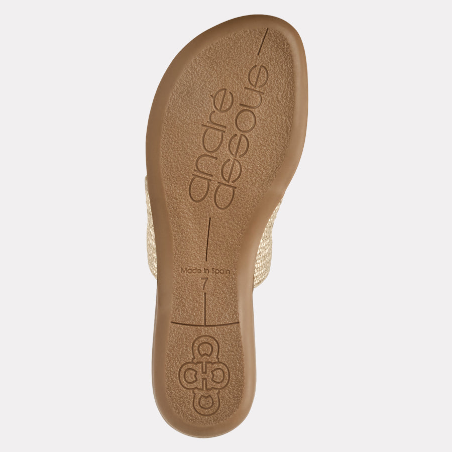 Nice Metallic Stretch Raffia Featherweights™ Sandal