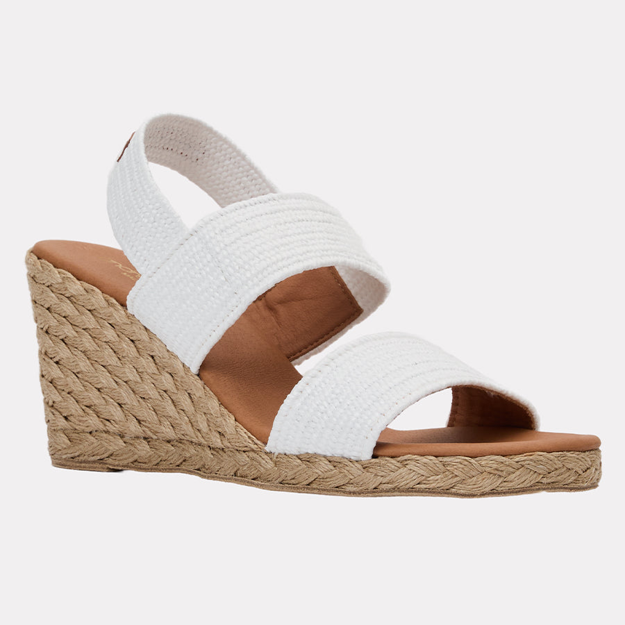 Allison Stretch Raffia Espadrille Wedge