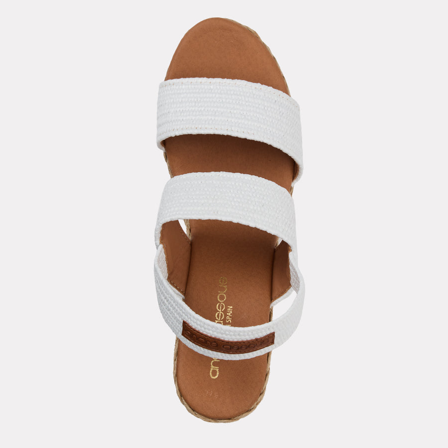 Allison Stretch Raffia Espadrille Wedge