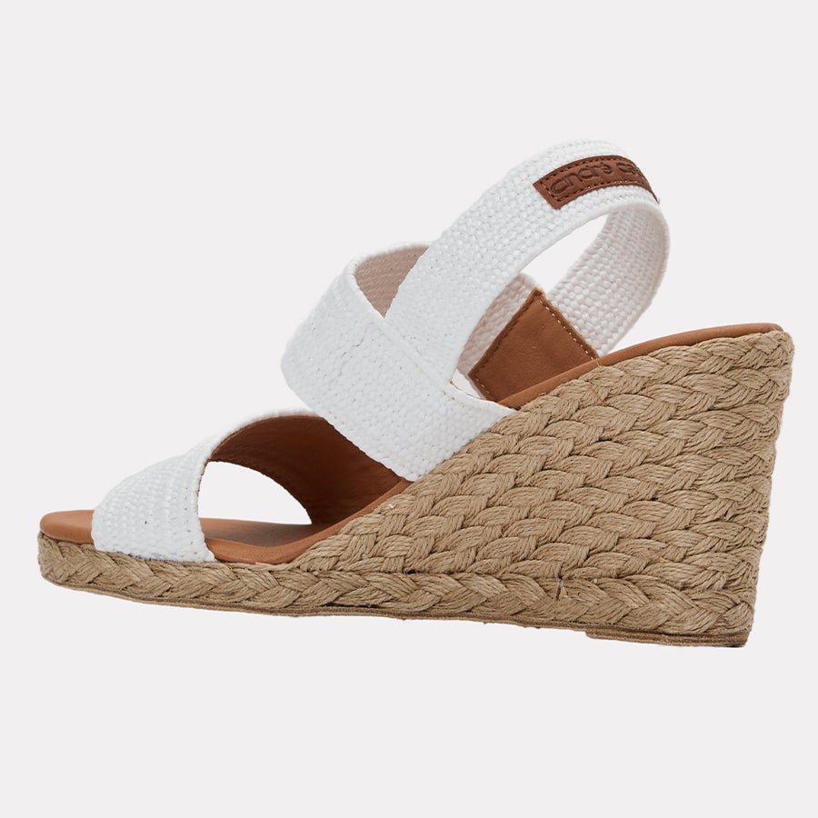Allison Stretch Raffia Espadrille Wedge