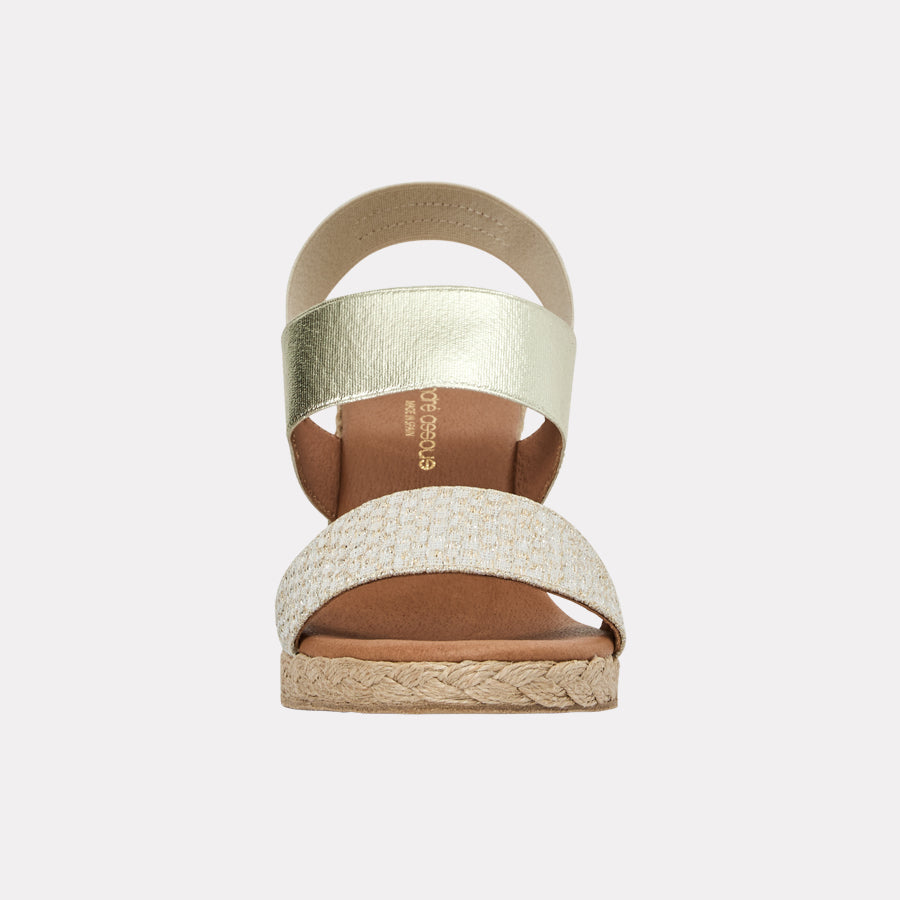 Allison Woven Metallic Espadrille Wedge