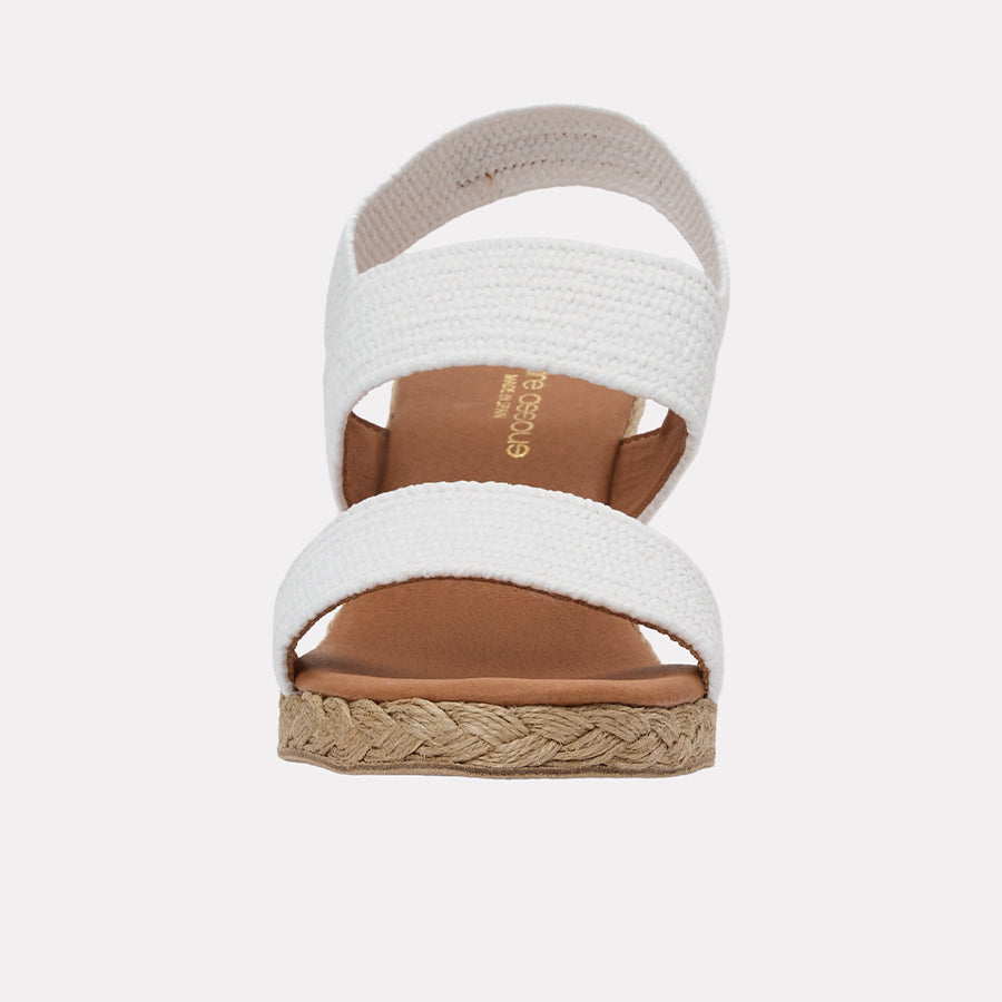 Allison Stretch Raffia Espadrille Wedge