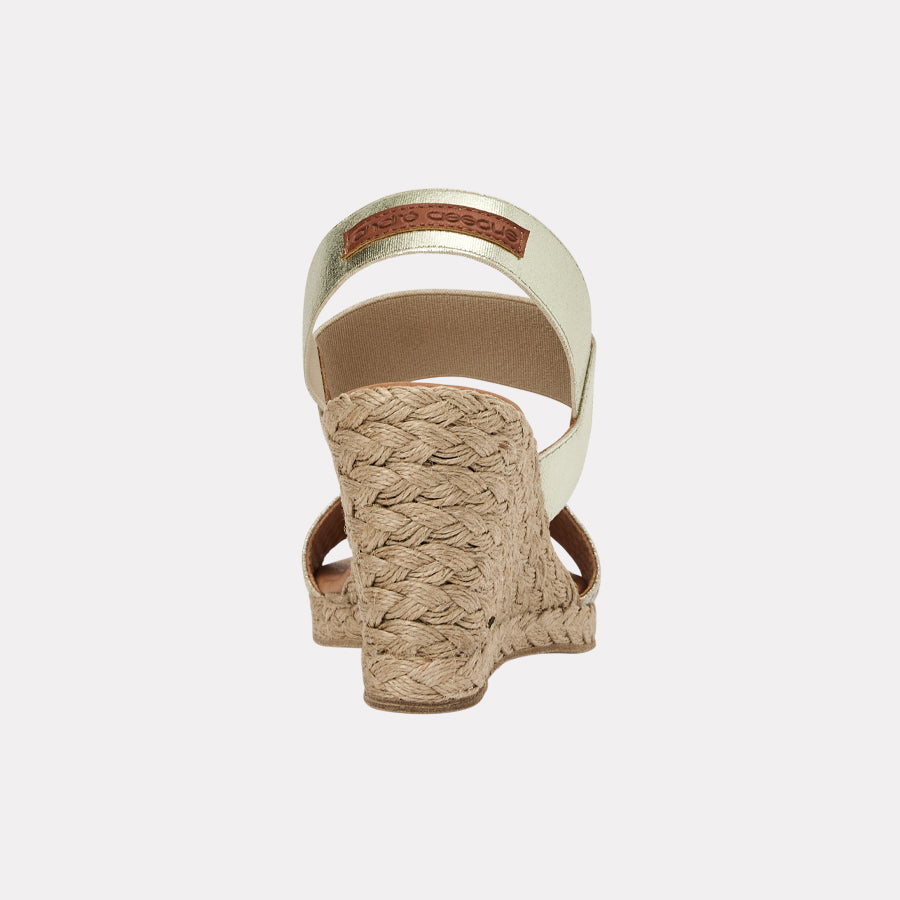 Allison Woven Metallic Espadrille Wedge