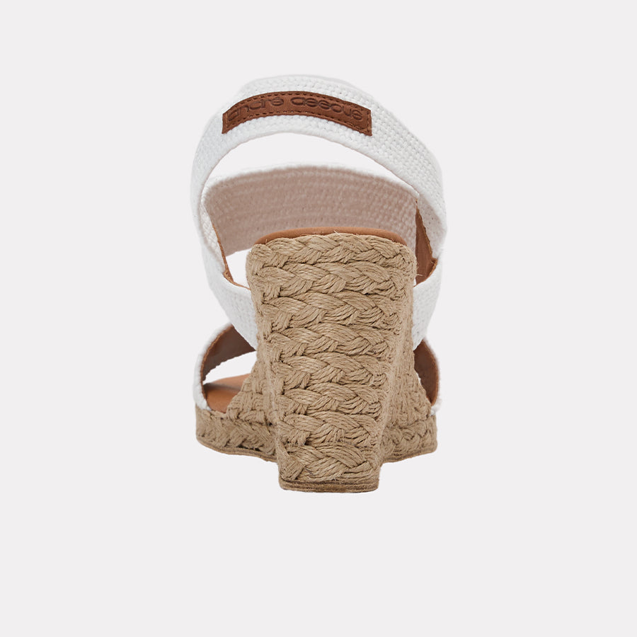 Allison Stretch Raffia Espadrille Wedge