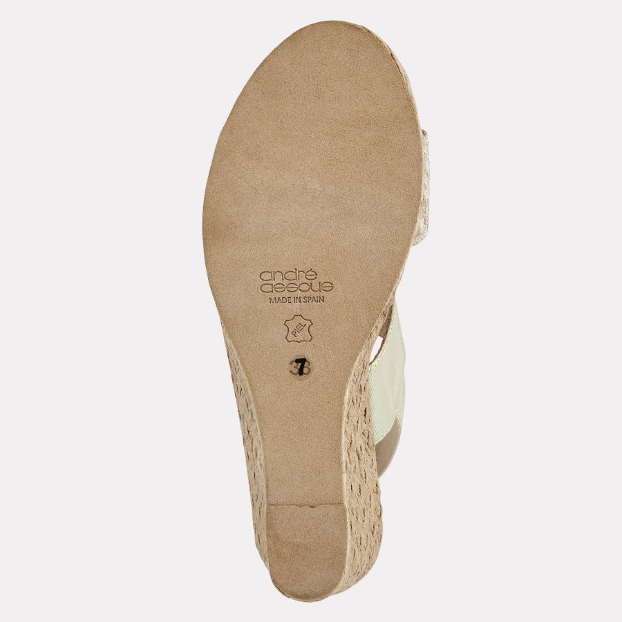Allison Woven Metallic Espadrille Wedge