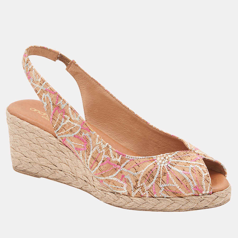 Audrey Cork Espadrille Wedge