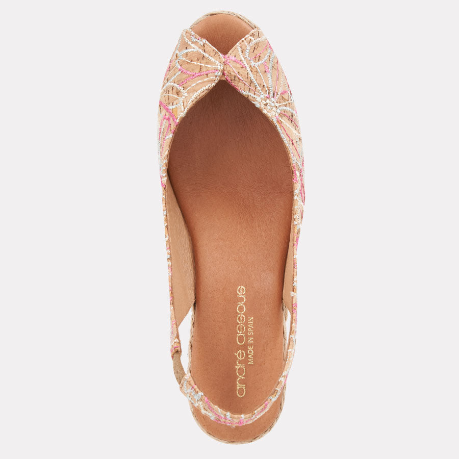 Audrey Cork Espadrille Wedge