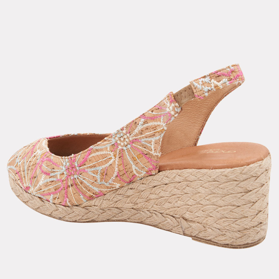 Audrey Cork Espadrille Wedge