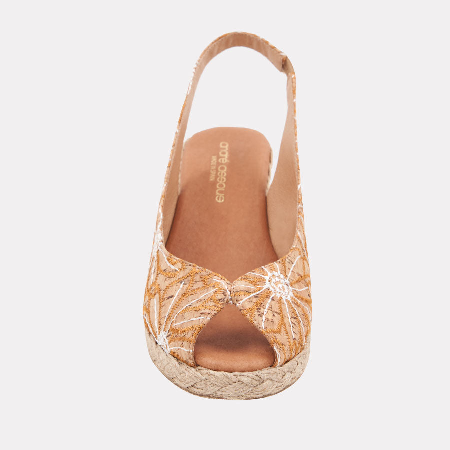 Audrey Cork Espadrille Wedge