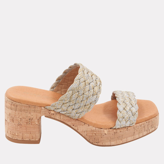 andré assous Cairo Woven Raffia Heel