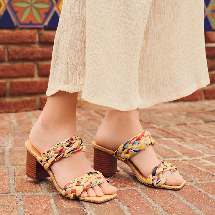 Drew Raffia Heel