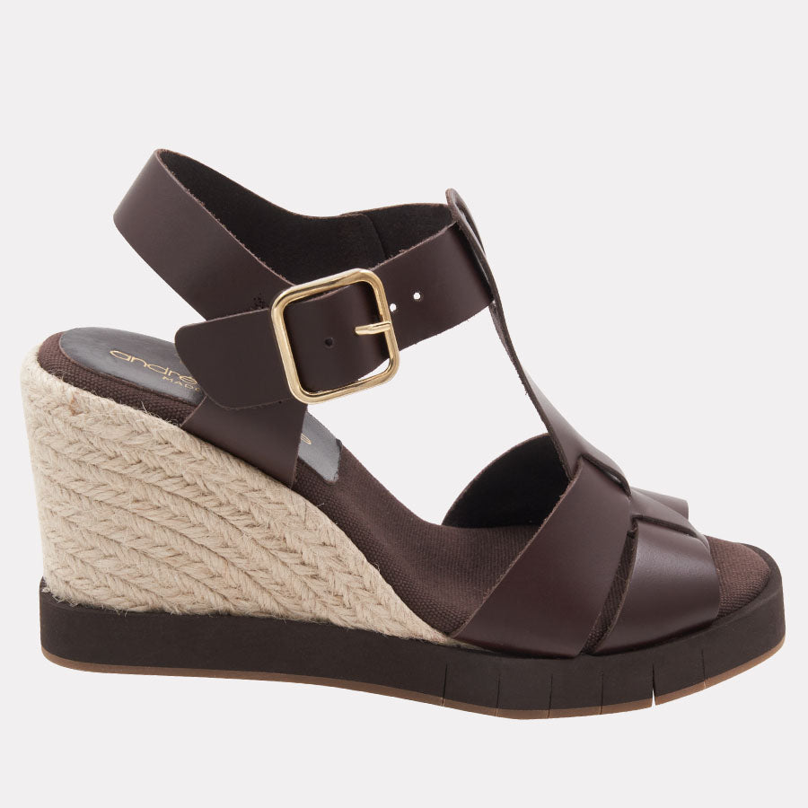 Farami Sole Motion Leather Espadrille Wedge