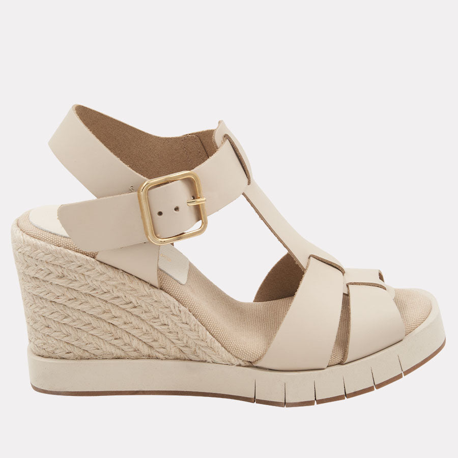 Farami Sole Motion Leather Espadrille Wedge