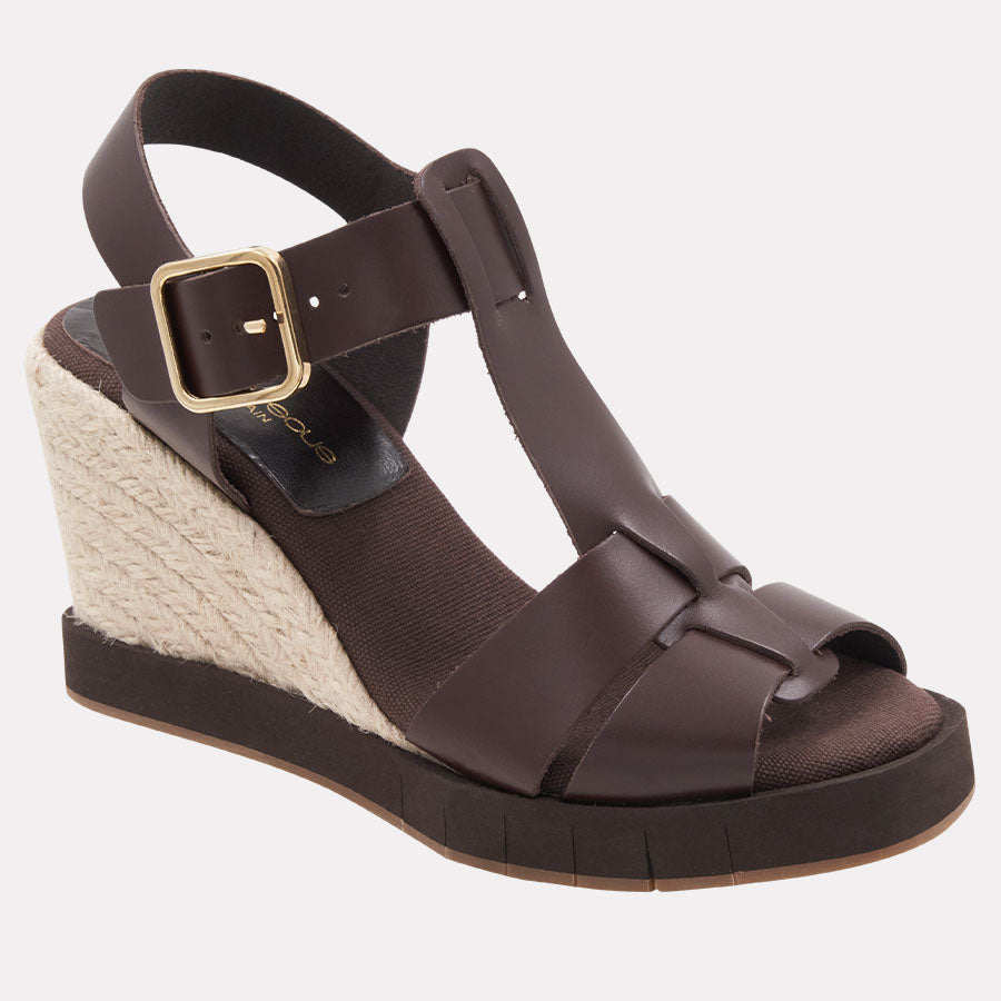 Farami Sole Motion Leather Espadrille Wedge