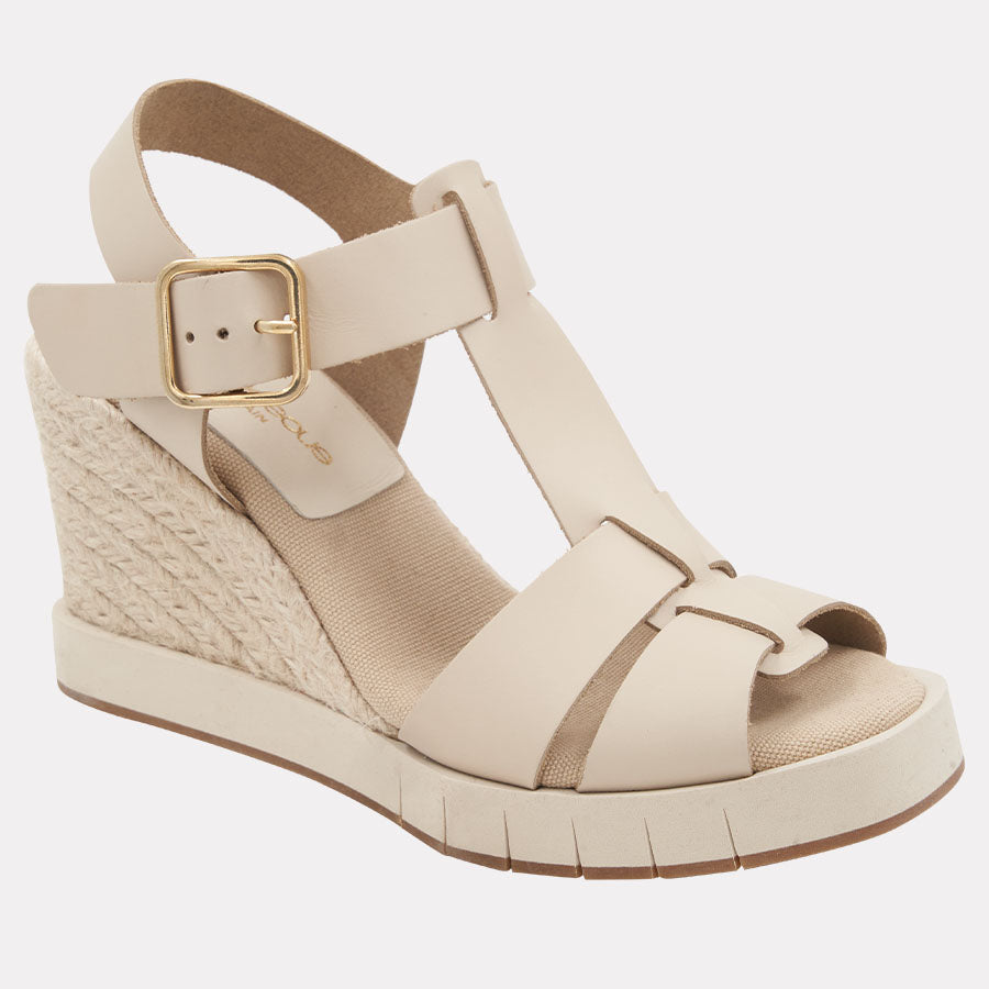 Farami Sole Motion Leather Espadrille Wedge