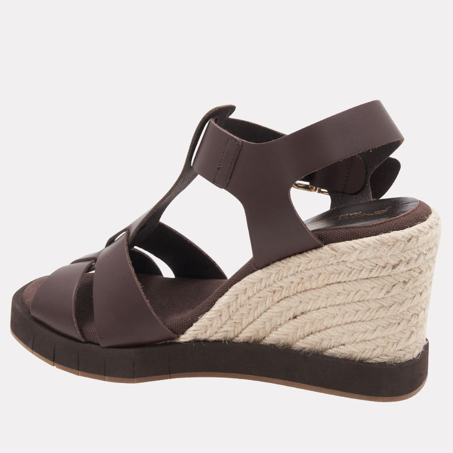 Farami Sole Motion Leather Espadrille Wedge