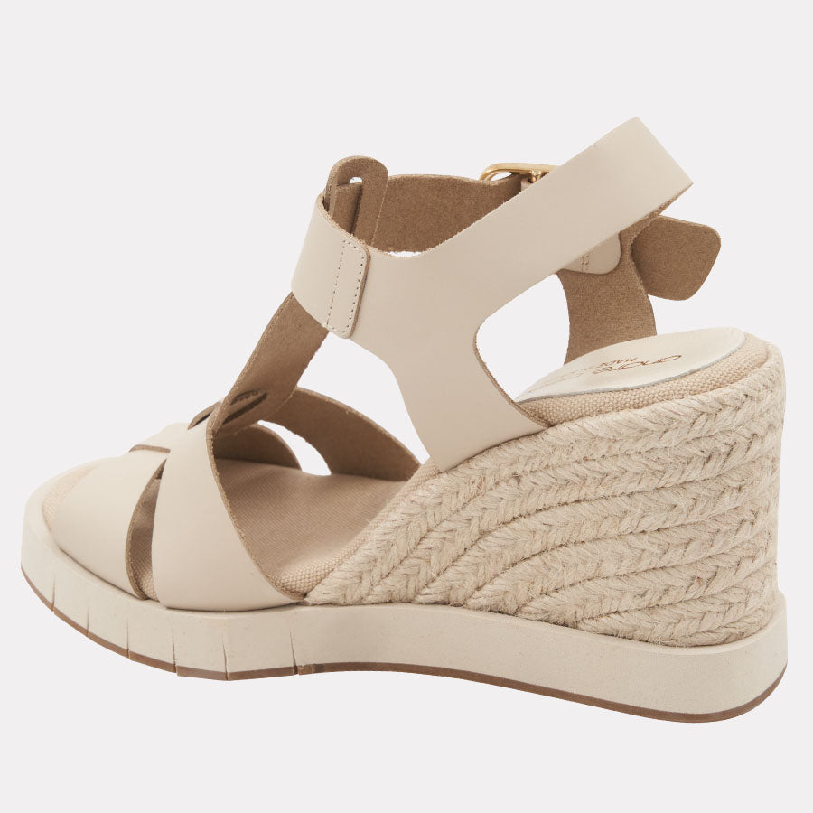 Farami Sole Motion Leather Espadrille Wedge