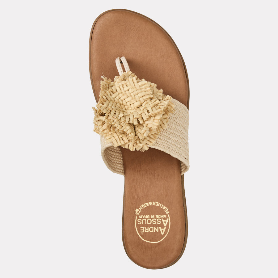 Nara Neutral Stretch Raffia Featherweights™ Sandal