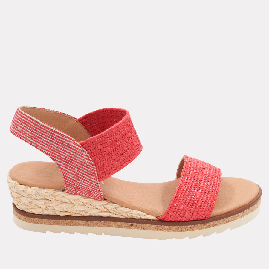 Neveah Stretch Raffia Wedge