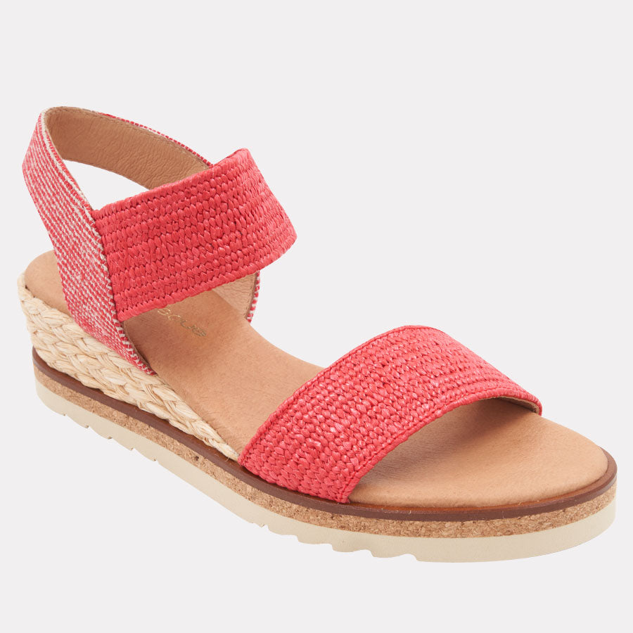 Neveah Stretch Raffia Wedge