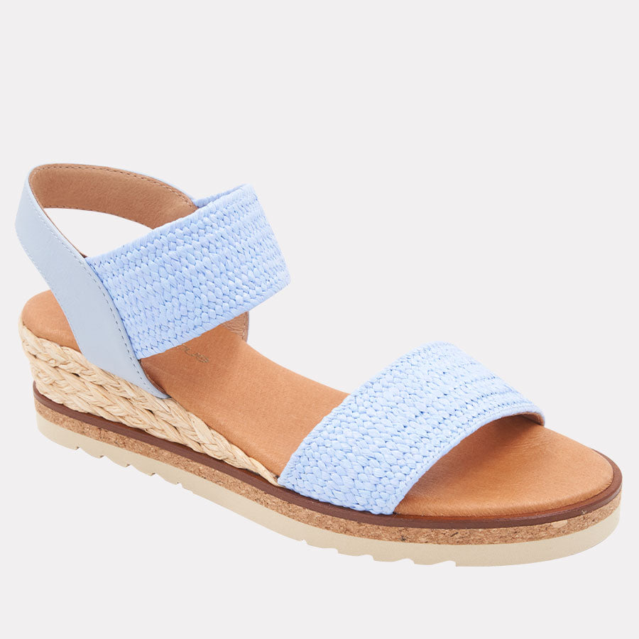 Neveah Stretch Raffia Wedge