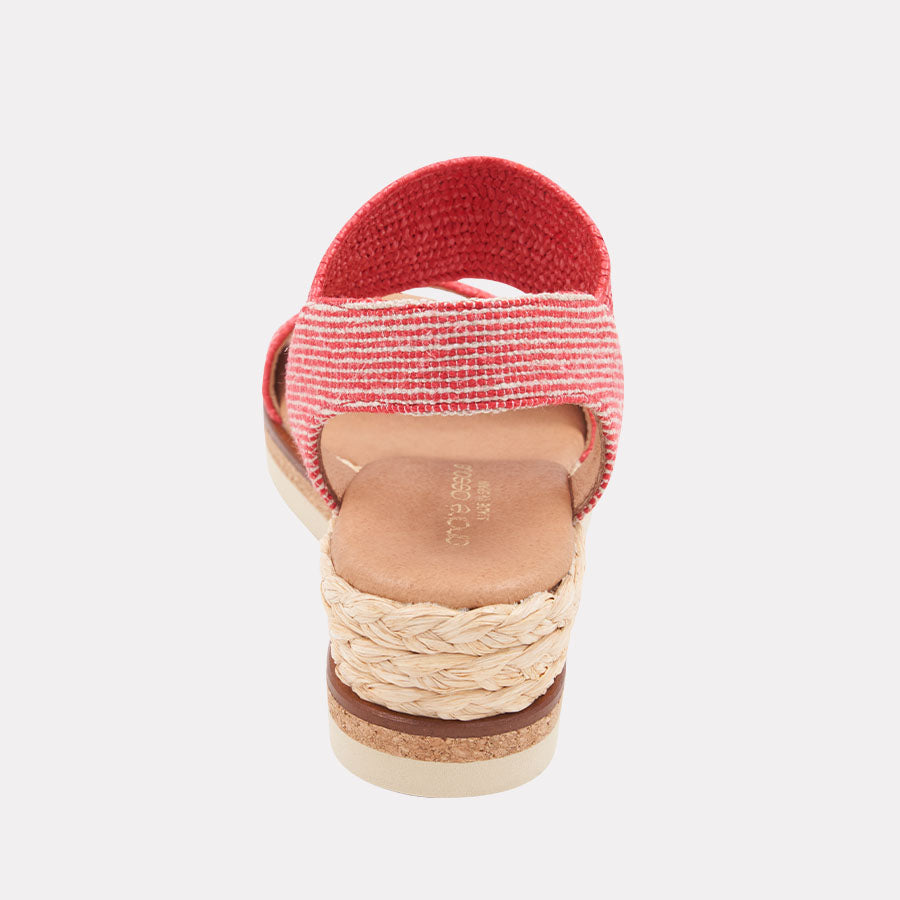 Neveah Stretch Raffia Wedge