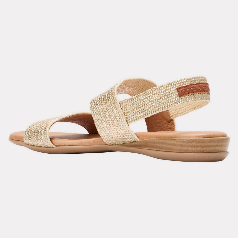 Nigella Metallic Stretch Raffia Featherweights™ Sandal