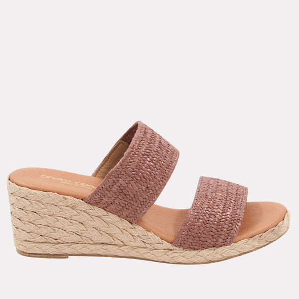 Stretch Raffia Espadrille Wedge