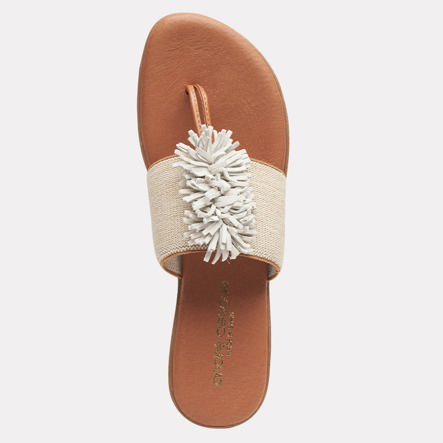 Novalee Beige Linen Featherweights™ Sandal