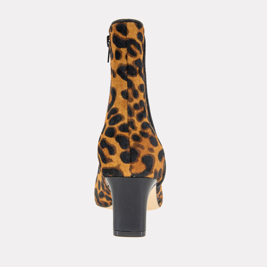 Cheetah Print Heeled Bootie Winter